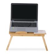 Măsuță laptop Restilo Ryker, din bambus, 50 x 30 x 25 cm
