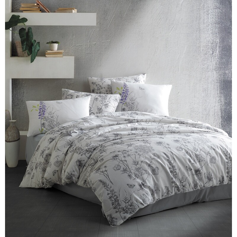 BedTex Bavlněné povlečení Myra bílá, 220 x 200 cm, 2 ks 70 x 90 cm + 2 ks 50 x 70 cm