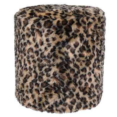Leopard műbőr zsámoly, 31 x 34 cm