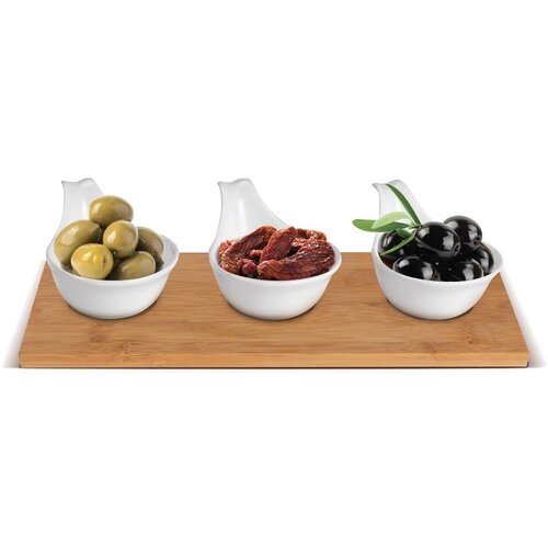 Lamart LT9219 4-dielna servírovacia súprava misiek Bamboo, 27 x 12 cm