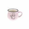 Keramiktasse Katze 230 ml, rosa