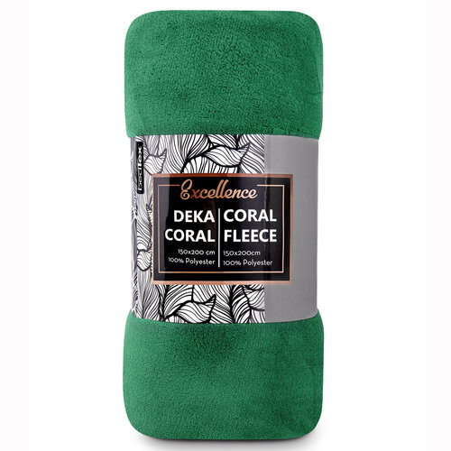 BedTex odeja iz mikroplišastega materiala, zelena,150 x 200 cm