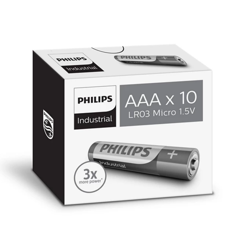 Philips Industrijske baterije AAA Ultra Alkaline,10 kos