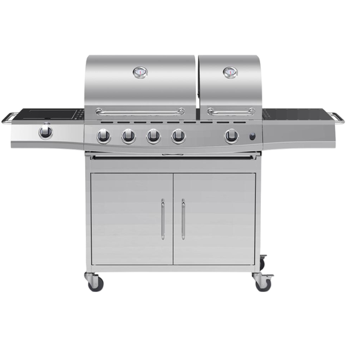 Lincoln Gázgrill rozsdamentes acélból és oldalsó + INFRA égővel