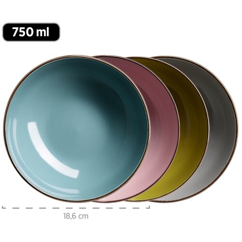 Mäser Metallic RIM Pastel 16 részes étkészlet