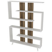 Knihovna Rain White Walnut