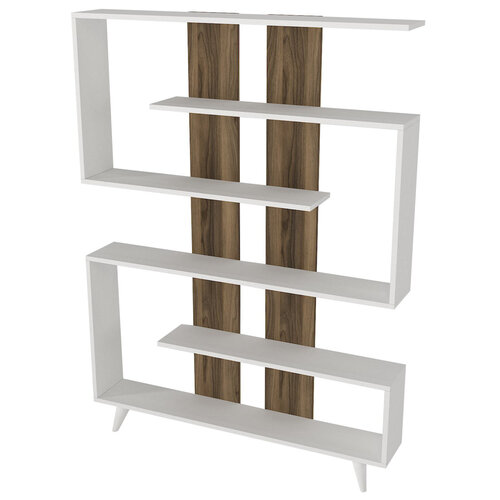 Knižnica Rain White Walnut