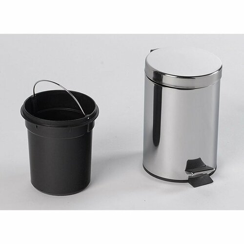 AQUALINE 27103 Simple line hulladékkosár kerek 3 l, rozsdamentes acél termék 2. képe