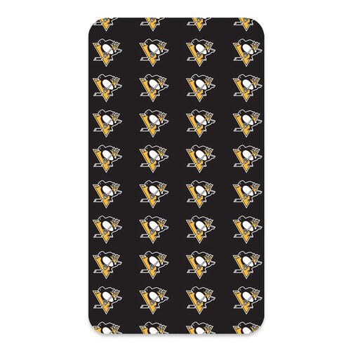 BedTex Bavlnené prestieradlo NHL Pittsburgh Penguins, 90 x 200 cm