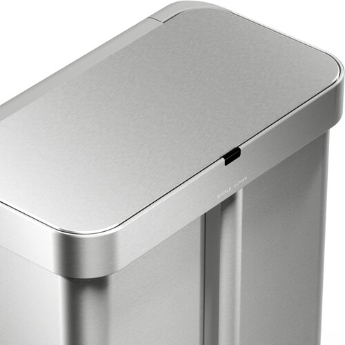 Simplehuman Érintésmentes, hangvezérlésű szemetes szelektív hulladékokhoz, 58 l, rozsdamentes acél