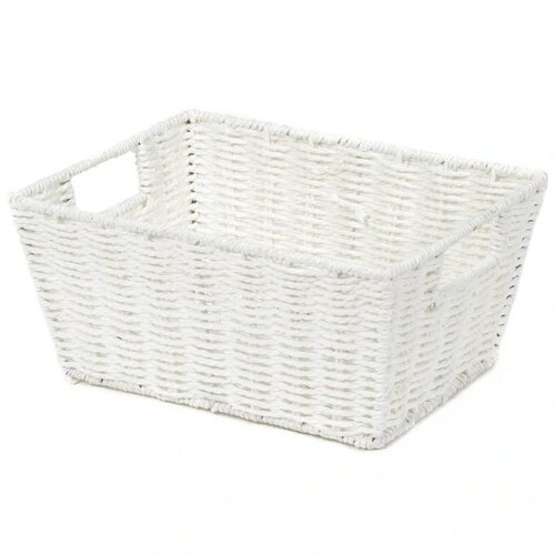 Compactor ETNA kézzel kötött kosár, 31 x 24x 14 cm, fehér