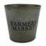 Металеве кашпо для квіткового горщика Farmers market, 22 x 21 см