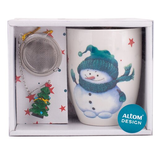 Zestaw podarunkowy kubka z zaparzaczem, Bałwan