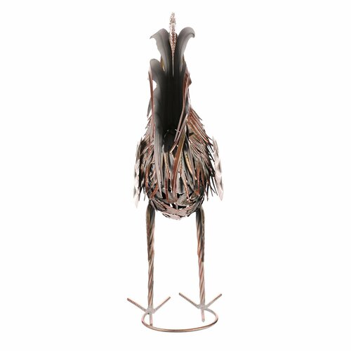 Metalowa dekoracja ogrodowa Kogut miedziany, 39 x16 x 53 cm