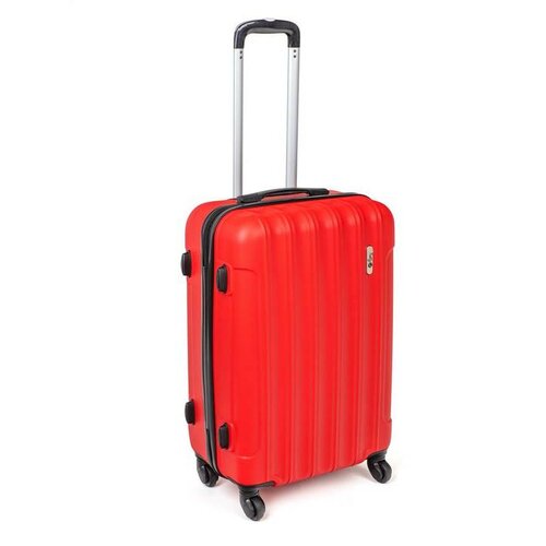 Levně Pretty UP Cestovní skořepinový kufr ABS25 střední, 59 x 41 x 26 cm, červená
