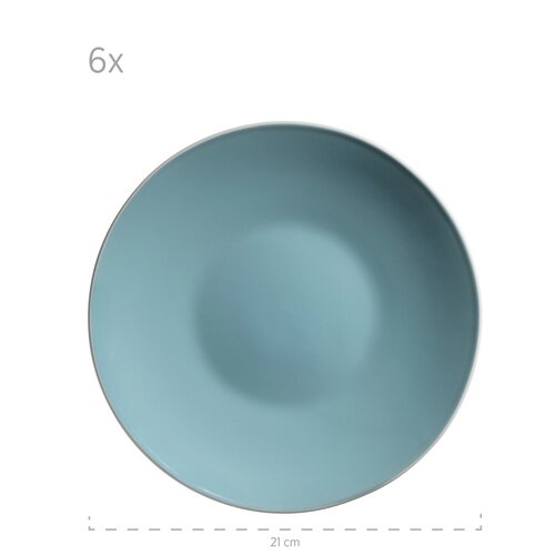 Mäser 24 darabos ELISSA étkészlet – türkizkék fényes