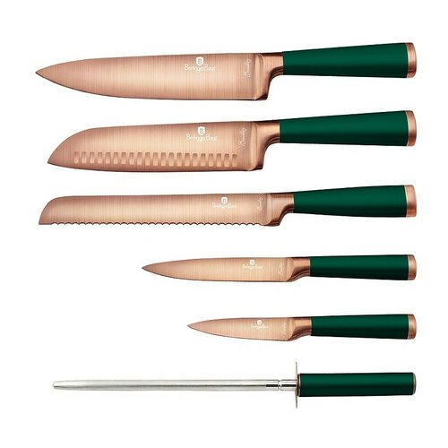 Berlinger Haus 7-częściowy komplet noży w drewnianym bloku Emerald Collection