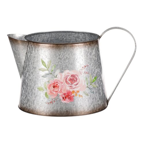 Ovitek za cvetje Vrtnice, oblika kanistra, 28 x 16x 17 cm, kov