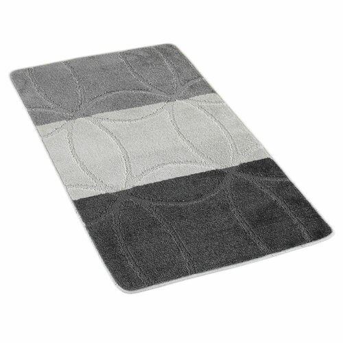 Kvalitex Badematte Geometrie grau, 60 x 100 cm