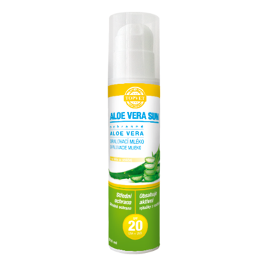 Topvet Aloe Vera Opaľovacie mlieko SPF 20, 200 ml