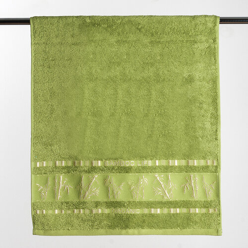 Ręcznik kąpielowy Bamboo life zielony, 70 x 140 cm