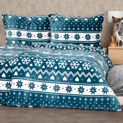 Lenjerie de pat din microflanel 4Home Nordic love, 140 x 220 cm, 70 x 90 cm