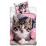 Bavlnené posteľné prádlo Malé mačiatko sloptičkami, 140 x 200 cm, 70 x 90 cm