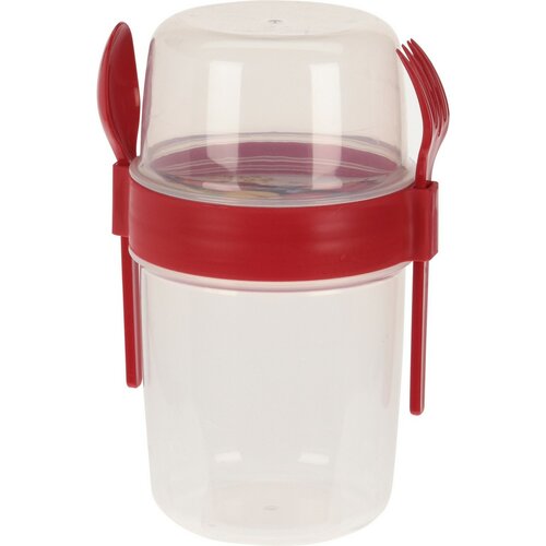 EH Salátástál evőeszközzel, 1100 ml, műanyag, színes