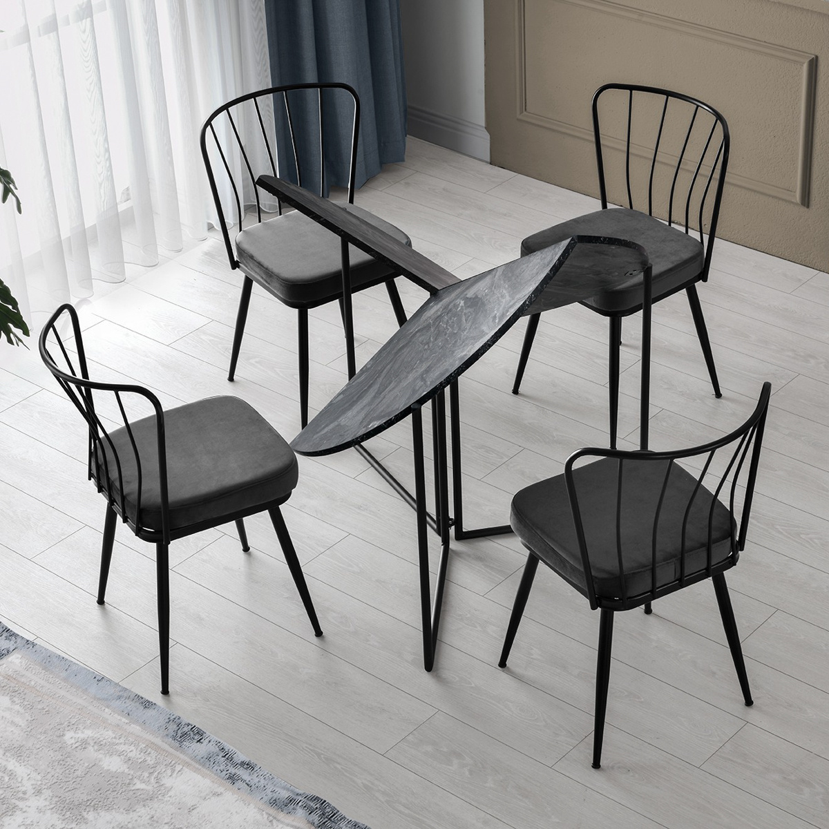 Jídelní stůl Yaprak Anthracite - thumb (3)