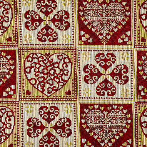 Tischläufer Herz rot, 32 x 96 cm