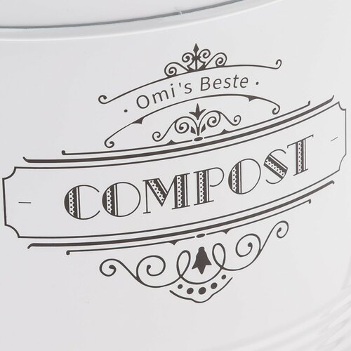 Recipient metalic pentru compost cu filtru de carbon 8 l