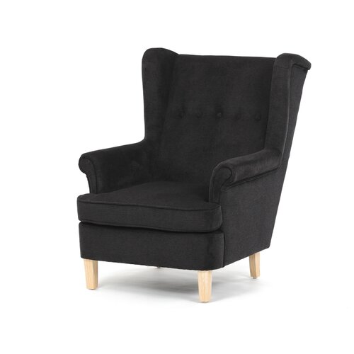 Fotoliu cu spătar înalt BK2, negru