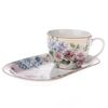 Porcelanový hrnek s podnosom Roses, 445 ml