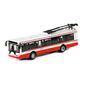Trolejbus Rappa metalowy czerwony, 16 cm