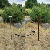 Stojak na karmniki dla ptaków 120 cm, corten CORGARDEN 1042