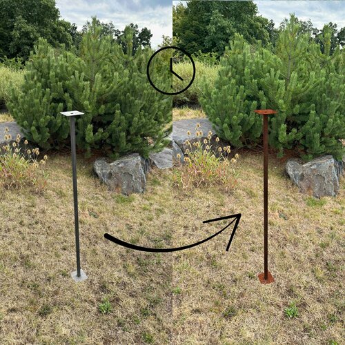 Stojan na ptačí krmítka 120 cm, corten CORGARDEN 1042