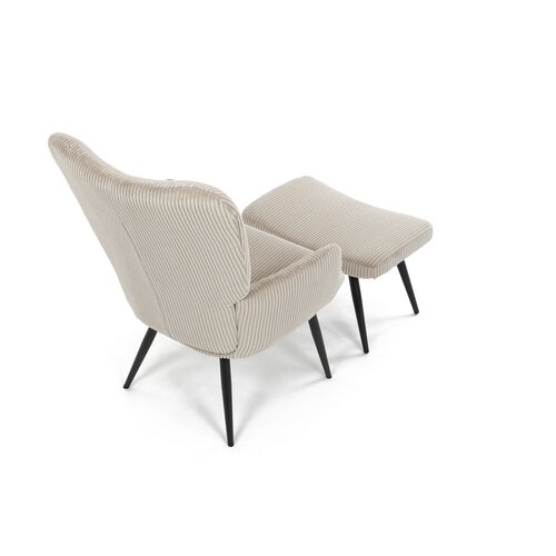 Pihenőfotel lábtartóval L7285 CRM6, krém