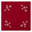 Vánoční ubrus Vločky červená, 85 x 85 cm