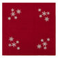 Hópelyhek karácsonyi abrosz, piros, 85 x 85 cm