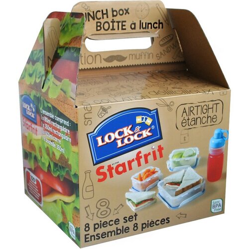 LocknLock 4-tlg. Snackboxen-Set und Trinkflasche