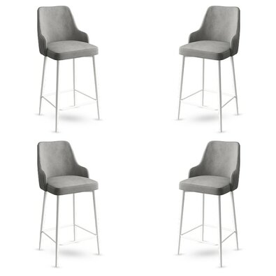 Enox Grey and White bárszék szett, 4 db