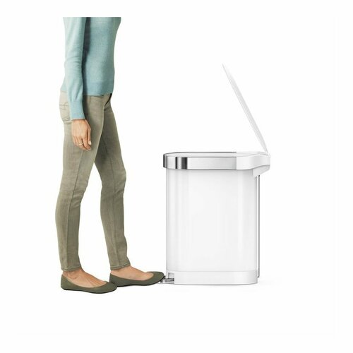 Simplehuman Pojemnik na pedały Slim 45 l, biały