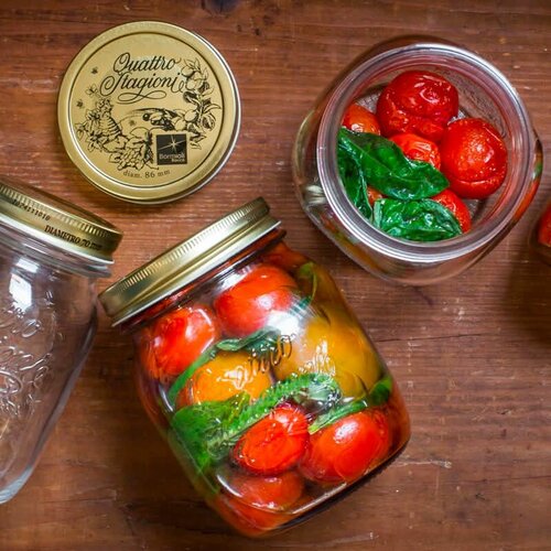 Bormioli Rocco Zavařovací sklenice s víčkem Quattro Stagioni, 700 ml