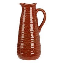 Vază de gresie/carafă Busara 10,5 x 24 cm, roșu