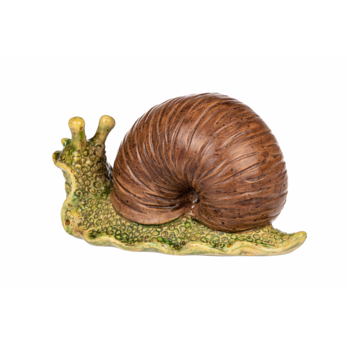 Decorație de grădină Melc, maro închis, 16 x 7 x 10 cm, ceramică