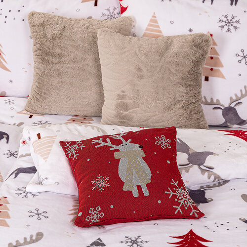 Lenjerie de pat din micro-flanelă 4Home Cute reindeer, 160 x 200 cm, 70 x 80 cm