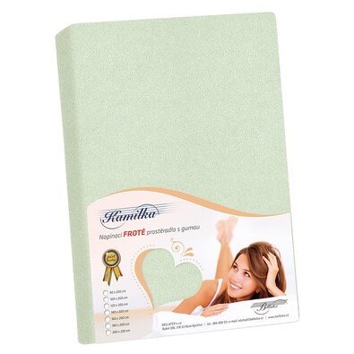 Bellatex Froté prestieradlo zelená šalviová, 90 x 200 cm