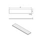 SAPHO 22481 Regal 50 x 10 x 0,8 cm, Milchglas