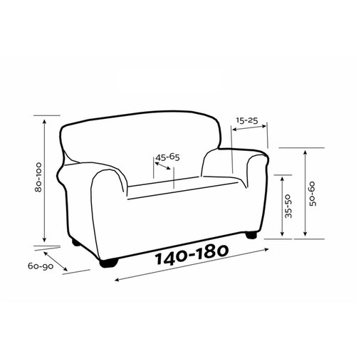 Spannbezug für Sofa IRPIN beige , 140-180 cm