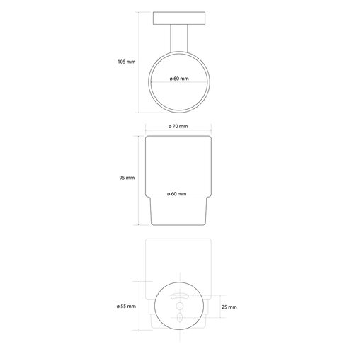 Sapho XR903GB X-Round Gold szklanka, szkło mleczne/złoty